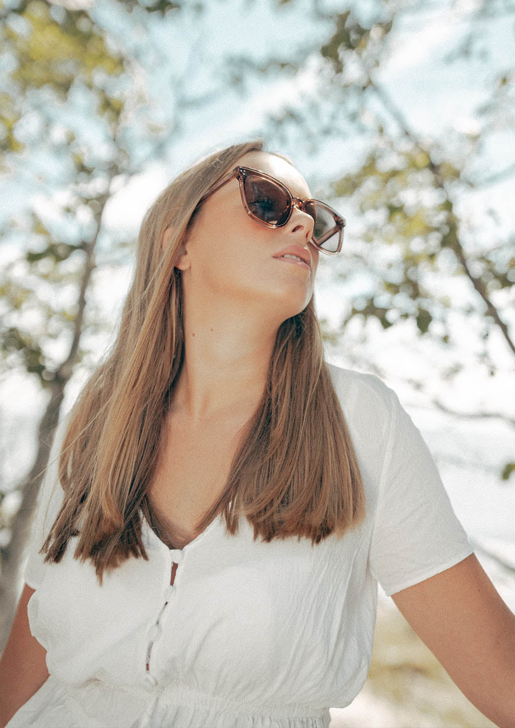 Jasmine Wayfarer sunglasses - On Swedish female model