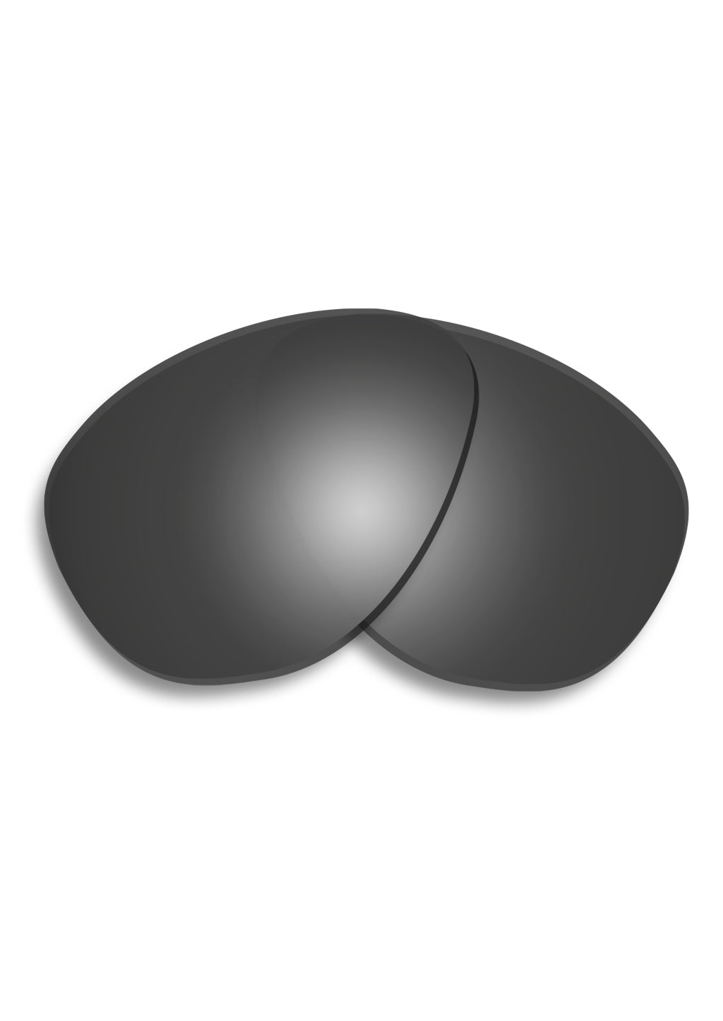 Black replacement lenses for folded aviator sunglasses