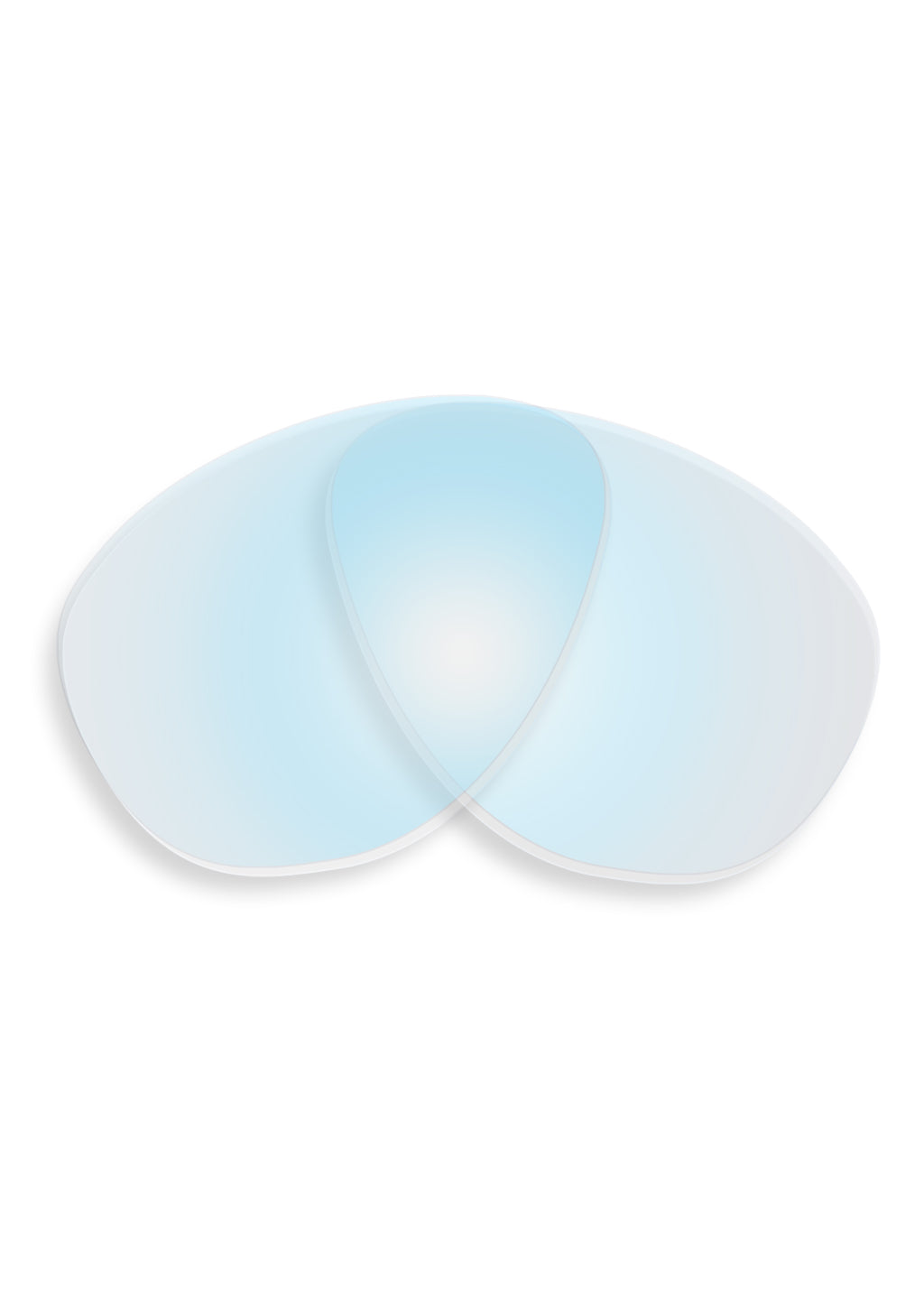 Blue light extra lenses for folded aviator lenses